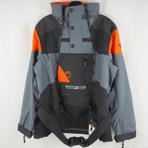 The North Face Unisex Steep Tech Jacket Streetwear Ski Shell Grey Black Orange S